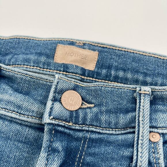 MOTHER | NWT The Mid Rise Dazzler Ankle Fray Riding the Cliffside Jeans 25 - Picture 7 of 16